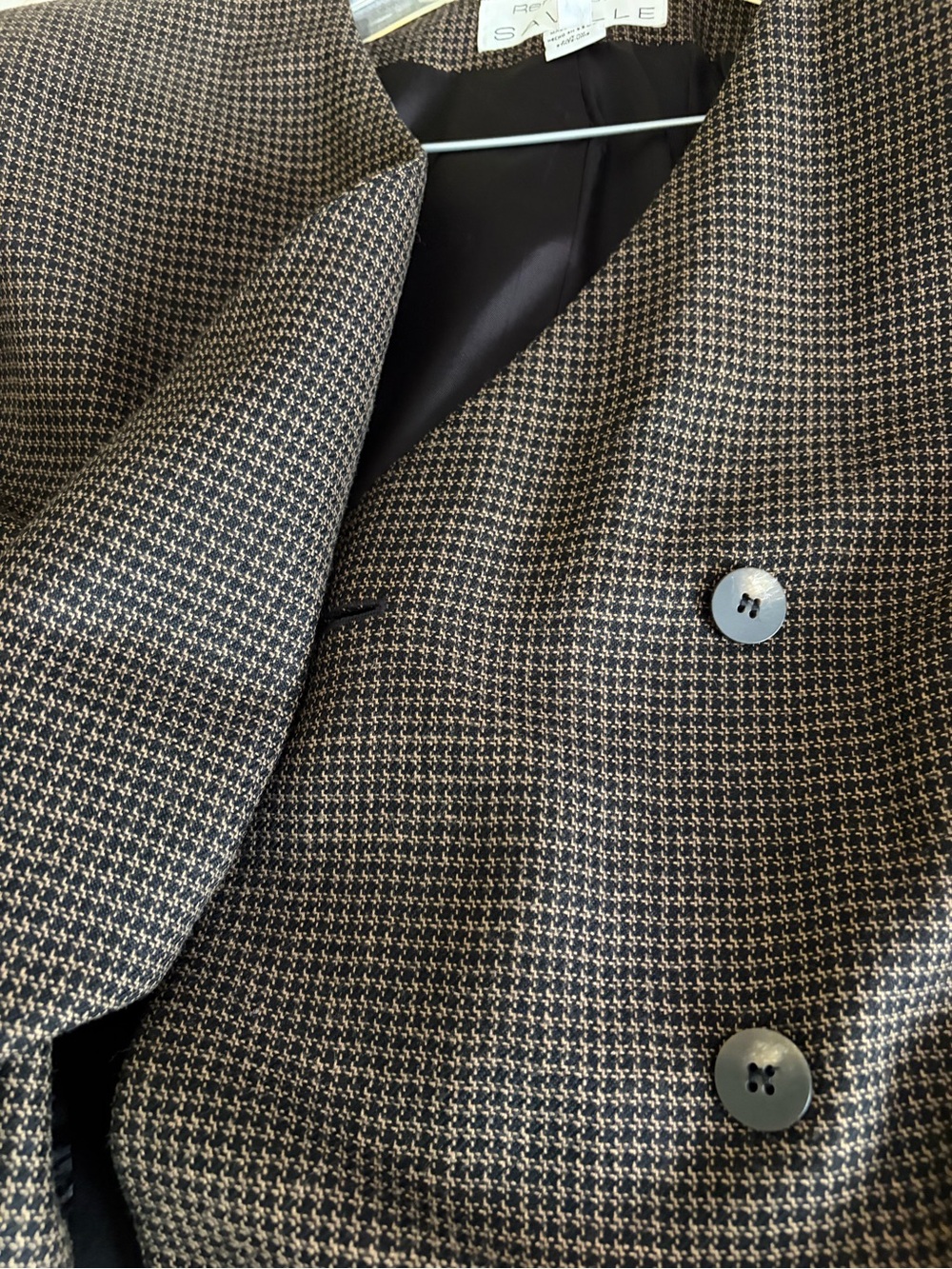 Saville -Rena Rowan 90s Brown/black tweed jacket sz 18W .. made in USA πΊπΈ - Picture 9 of 12